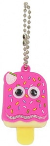 Lukky бальзам для губ Ice-cream с ароматом клубничного мороженого, с подвеской-цепочкой, (Luсky, Т16147)