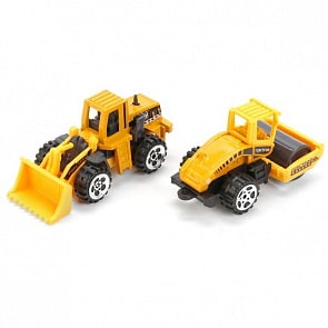 Набор из 2-х металлических машин - Строительная техника 7,5 см (Технопарк, 80993-1RX2) (ассортимент)