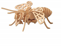 Модель деревянная сборная - Шмель малый (Wooden Toys, E018) - миниатюра