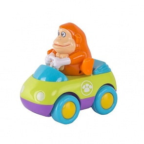 Инерционная машинка Зверушки на колесиках - Обезьянка (Hap-p-Kid, 215C)