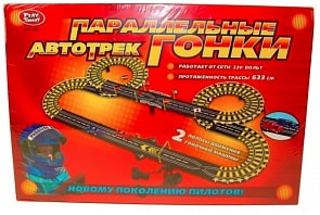 Гоночный трек от сети 220v, длина 633 см, с машинками и аксессуарами, несколько цветов (Play Smart, A144-H06061)