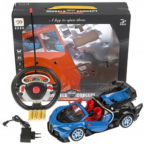 Машина на радиоуправлении, с аккумулятором, открываются двери, несколько цветов (1703F418sim)