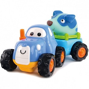 Игровой набор транспортный - Собачка Гав-Гав и машинка (Деревяшки, 18WMD02)