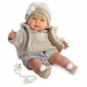 Кукла Альваро в клетчатом костюмчике, 42 см. (Llorens Juan S.L., L 42123veg)