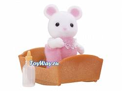 Sylvanian Families - Малыш Белый Мышонок (Sylvanian Families, 5069st) - миниатюра