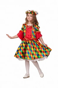 Костюм карнавальный для девочек - Коломбина, размер 140-72 (Батик, 21-12-140-72)