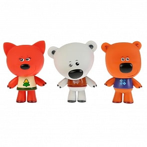 Набор из 3 игрушек для ванны Капитошка – Ми-ми-мишки: Лисичка, Белая Тучка, Кеша, 10 см (Играем вместе, STM3-MIMI)