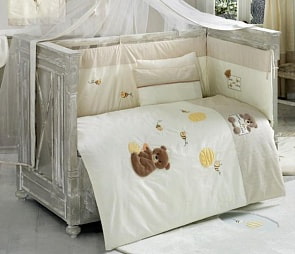 Комплект из 4-ти предметов серии - Honey Bear, linen (Kidboo, 00-0012930)