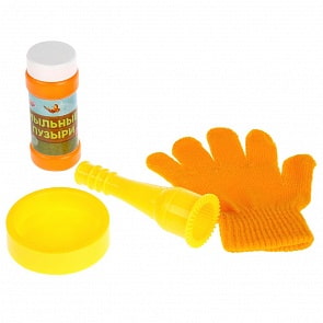 Набор для пускания мыльных пузырей Маша и медведь - Прыгунцы, перчатка, 50 мл (Играем вместе, BB4415-D1-MB)