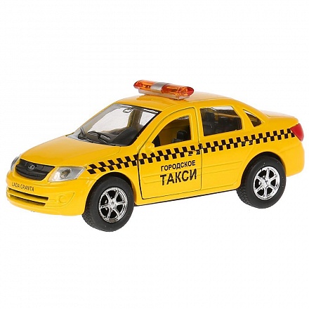 Машина инерционная – Лада Гранта Такси, 12 см, открываются двери 