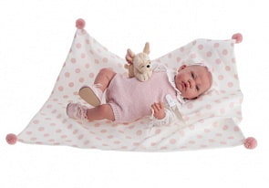 Кукла-реборн Нерея в розовом, 40 см (Antonio Juans Munecas, 8124)