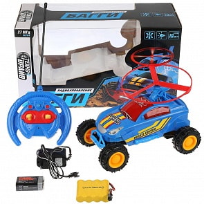 Радиоуправляемый багги на аккумуляторе, запуск вертолета, свет (Технодрайв, 1404F041-R)