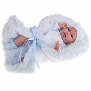 Интерактивная кукла Вито в голубом, 34 см (Antonio Juans Munecas, 7029B)