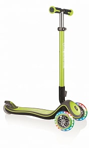 Самокат трехколесный Globber Elite Deluxe Lights Зеленый (Globber, 444-406)