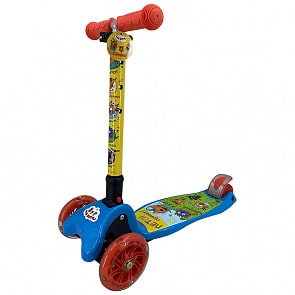 Самокат трехколесный Три кота со светом складной управление наклоном (Три кота, S00103-CATS)