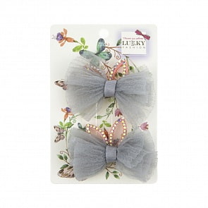 Набор заколок для волос Lukky Fashion – Зажим, бантик со стразами, 2 штуки (Lukky, Т18534)