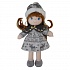 Кукла мягконабивная в серой шапочке и фетровом платье, 36 см  - миниатюра №1