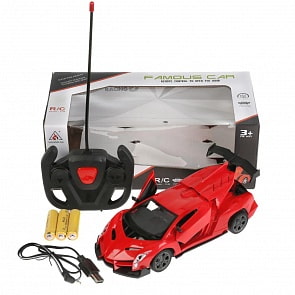 Машина радиоуправляемая на аккумуляторе со светом, usb зарядное устройство, открываются двери, разные цвета (B1703833) (ассортимент)