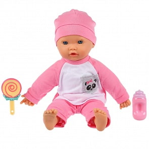 Интерактивный пупс с мягким телом Ариша, 40 см – Учим части тела, 12 функций, 10 песен на стихи А. Барто  (Карапуз, 1518-RU)