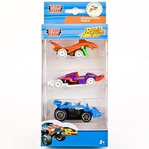 Набор из 3 металлических машинок, 7,5 см., несколько цветов и моделей (Технопарк, 1583619-Rsim)