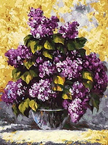 Раскраски по номерам - Дивная сирень, 30 х 40 см (Белоснежка, 334-АS)