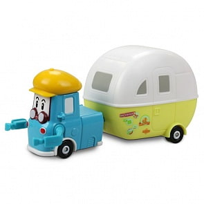 Poli Robocar. Металлическая машинка Кэмп с большим прицепом, 6 см (Silverlit, 83405)