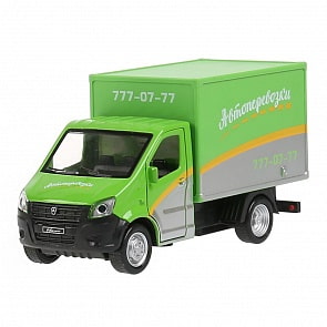 Инерционная металлическая модель - Газель Next – Грузовичков, 14 см, цвет зеленый (Технопарк, NEXTKUNG-15-GR)