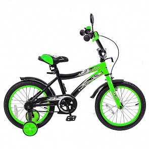 Двухколесный велосипед Lider shark, диаметр колес 16 дюймов, зеленый/черный (Velolider, 5524RT)