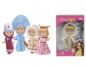 Маша, 4 вида: Снегурочка, день рождения, эскимоска, врач (Simba, 9301680)