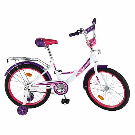 Детский велосипед – Mustang, 20", A-тип, бело-фиолетовый 