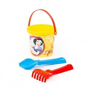 Набор Disney Принцесса №1: ведро малое с наклейкой, совок №2, грабельки №2 (Полесье, 66312)