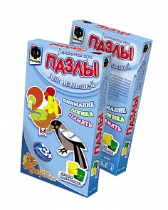 Пазлы для малышей "Петух и Ворона" (Фантазер, 349001)