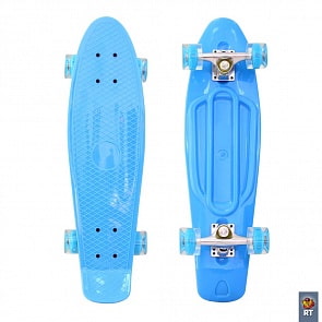 146314 Скейтборд Classic 22" - YQHJ-11, со светящимися колесами, цвет голубой (RT, 5662RT)