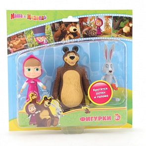 Набор фигурок «Маша и медведь»: Медведь, Заяц и Маша (Играем вместе, F-22Rsim)