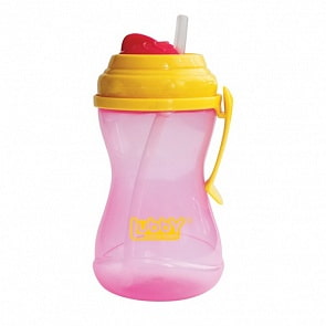 Поильник-непроливайка - Twist с трубочкой, 320 мл полипропилен, цвет розовый (Lubby, 11836/144/12_розовый)