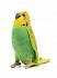 Мягкая игрушка – Волнистый попугайчик, зеленый, 15 см  - миниатюра №2