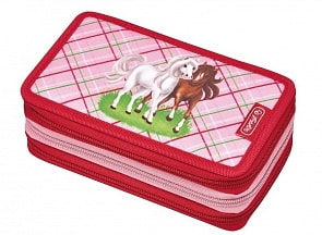 Пенал - Horses 31 предмет, 3 молнии (Herlitz, 50008520)