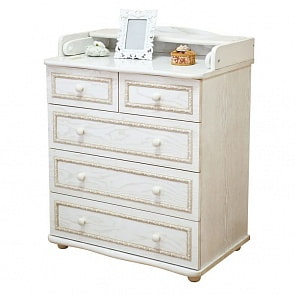 Комод  с настилом Красная звезда С 585, античный белый (Красная звезда, КЗ-С585 Э Рс_античный белый)