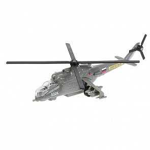 Модель вертолета МИ-24, инерционная, открывается кабина, 15 см (Технопарк, SB-16-58-1WB)