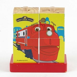 Деревянные кубики-пирамидки Chuggington, 4 кубика (Играем вместе, CP-2-CHUGsim)