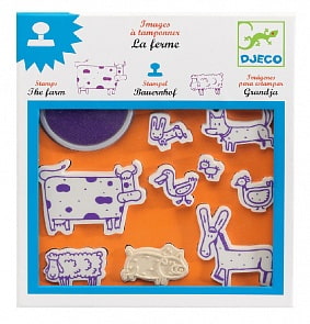 Набор штампов - Ферма (Djeco, 08809k)