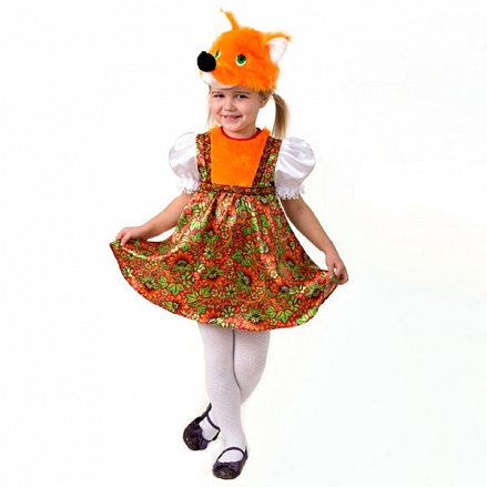 Карнавальный костюм Лиса Лизавета, сатин, размер 104-52 