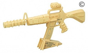 Сборная деревянная модель - Автомат Карабин (Wooden Toys, P109)