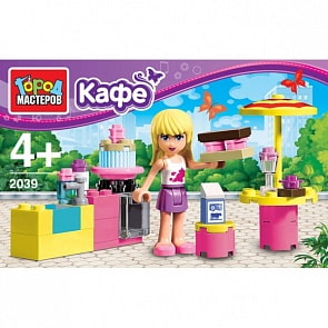 Конструктор - Кафе на улице, с фигуркой (Город Мастеров, BL-2039-Rsim)