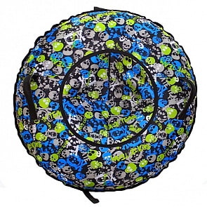 Санки надувные Тюбинг – Черепа, автокамера, диаметр 100 см. (RT, 7024rt)