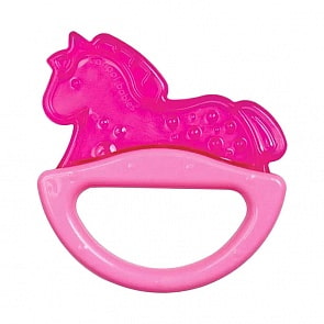 Погремушка с эластичным прорезывателем Canpol Лошадка, розовый, 0+ (Canpol, CAN-13/107)