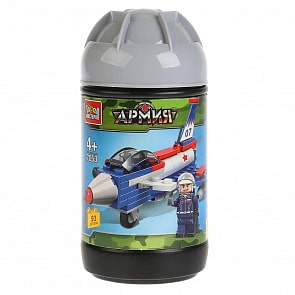 Конструктор из серии Армия – Истребитель, 93 детали (Город мастеров, 7053-BL)