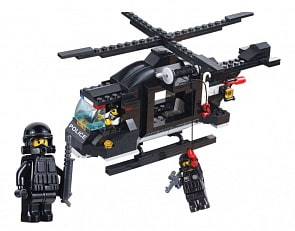 Конструктор - Военная полиция: вертолет с фигурками, 219 деталей (Sluban, M38-B1800)