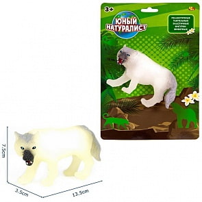 Фигурка из серии Юный натуралист – Полярная лиса, термопластичная резина (Abtoys, PT-01194)