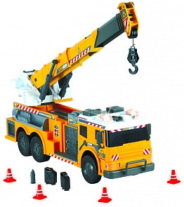 Машина с подъемным краном и аксессуарами, свет и звук, 62 см. (Dickie, 3729004)